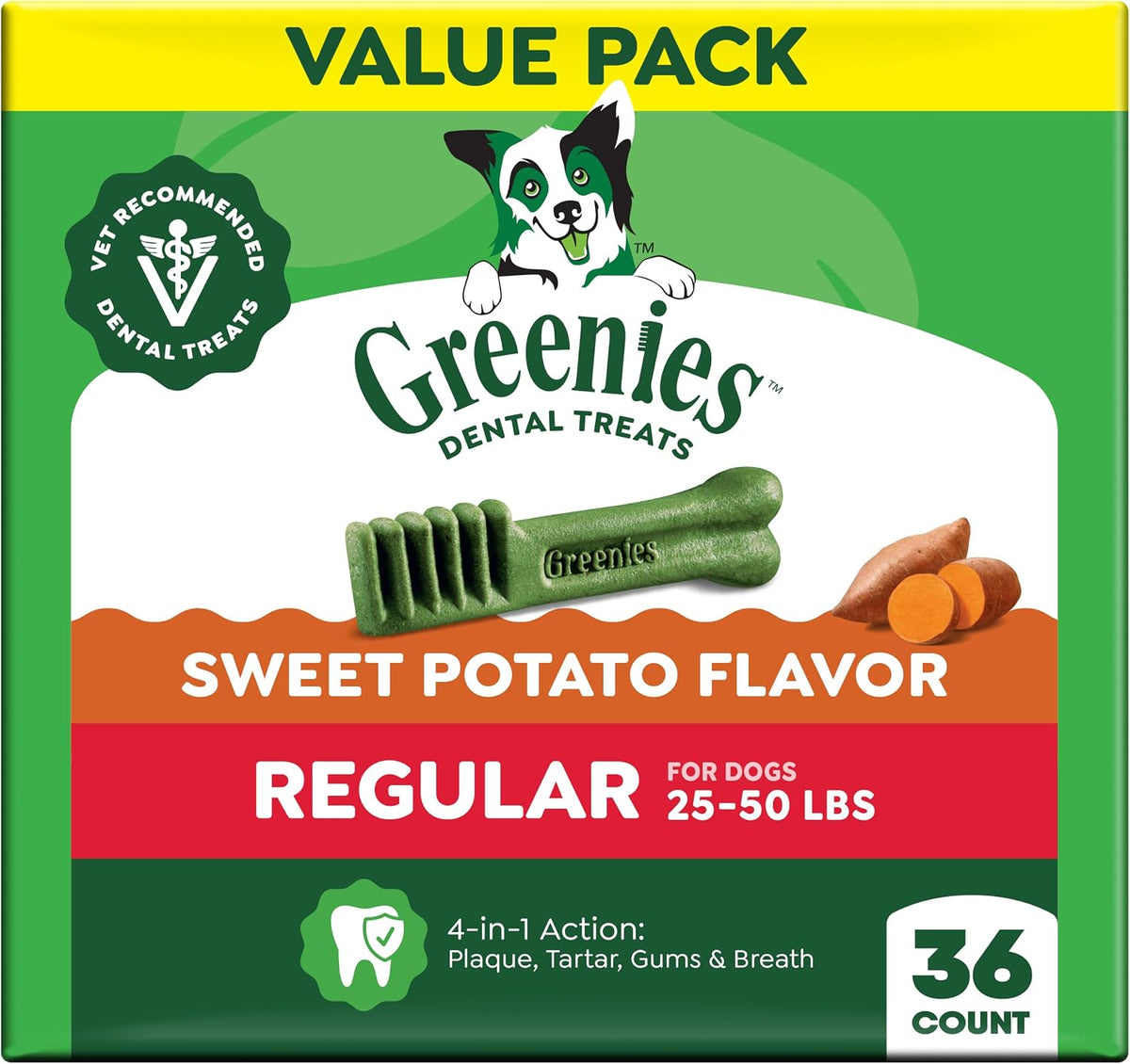 Regular Natural Dental Dog Treats, Pumpkin Spice Flavor, 12 Count