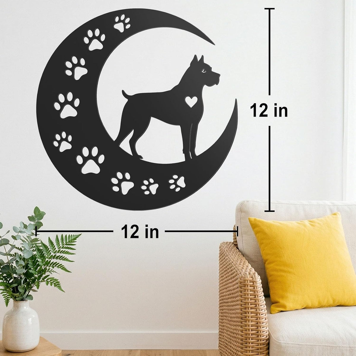 Cane Corso Metal Wall Art for Dog Lover- Wall Sculpture Statues Art Hanging Decor