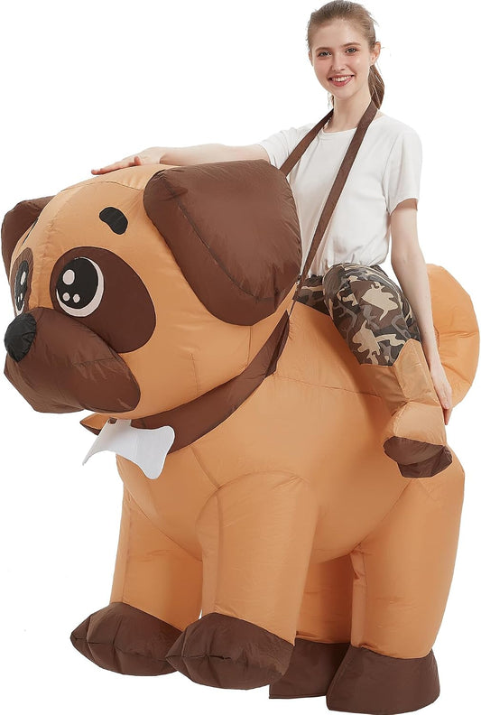 Inflatable Adult Dog Costume - Blow-Up Animal Suit