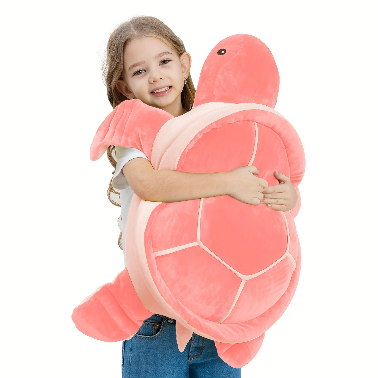 28 inch Big Soft Plush Ocean Sea Pink Turtles Stuffed Animals, Jumbo Plush Huge Pillow Extra Large Pink Turtle Toys Plushies, Gifts for Kids Birthday, Halloween, Christmas, Valentine's Day