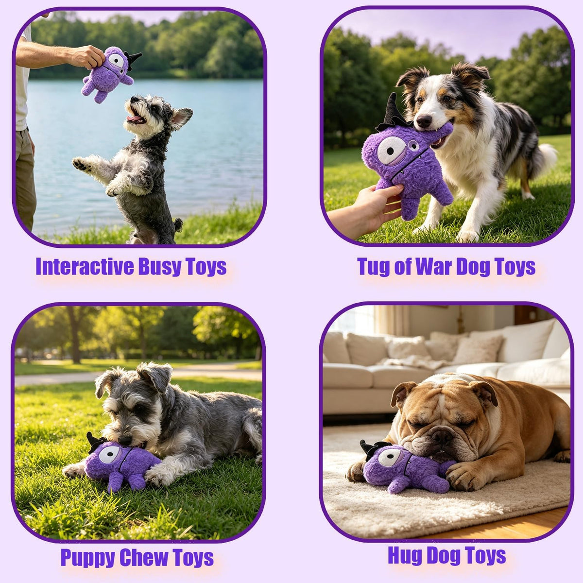 Monster Dog Halloween Toy for Gifts, Stuffed Dog Plush Toy