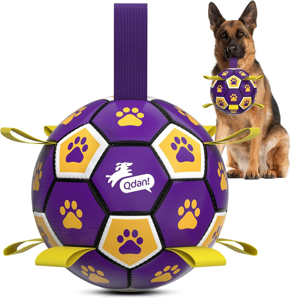 Halloween Dog Toys, Soccer Balls with Straps, 6 Inch Interactive Toys