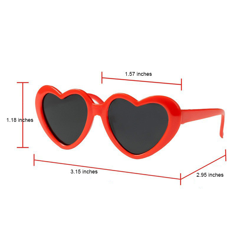 Dog and Cat Funny Heart-Shaped Glasses | Suitable for All Breed Sizes