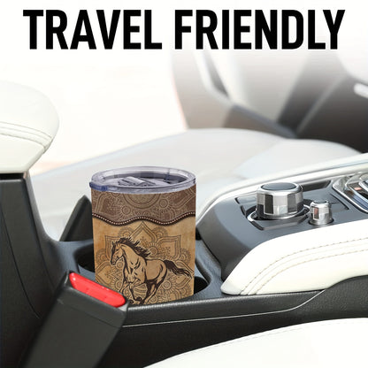 Horse Print Stainless Steel Tumbler
