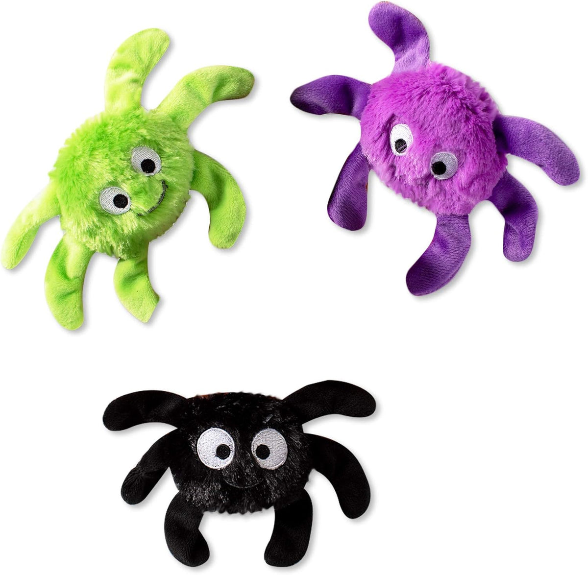 Studio, Creepy CRAWLY Spiders, Small Plush Dog Toy 3PCS Set, PetShop Collection (289479)
