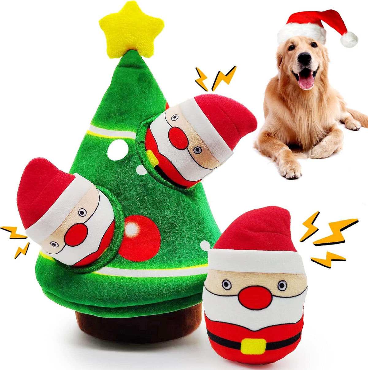 Halloween Dog Toys, Pumpkin Ghost Hide & Seek Squeaky Toy