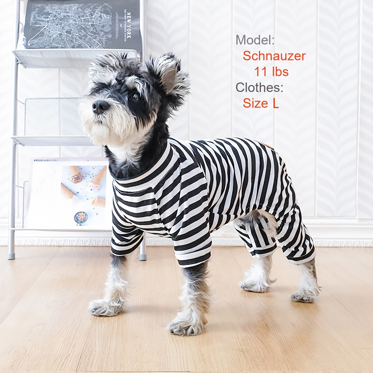 Striped Onesie Pajamas for Pet Dogs