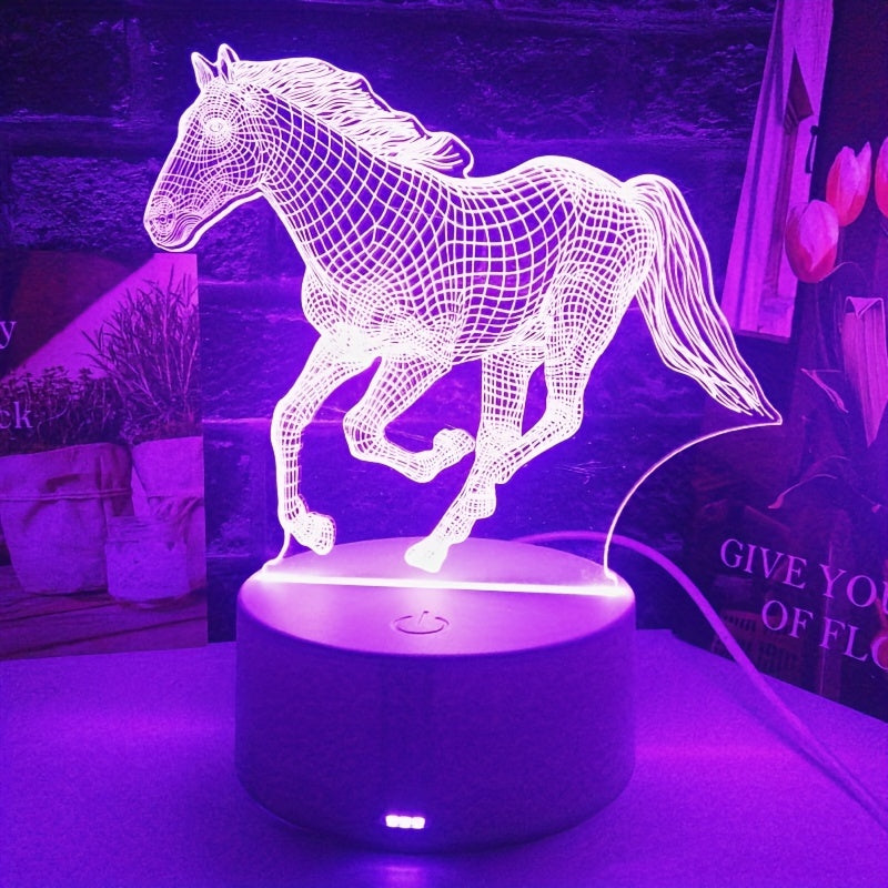 [Night Light] Running Wild Horse Shaped Night Light | 1pc | Holiday Gift for Family and Friends
