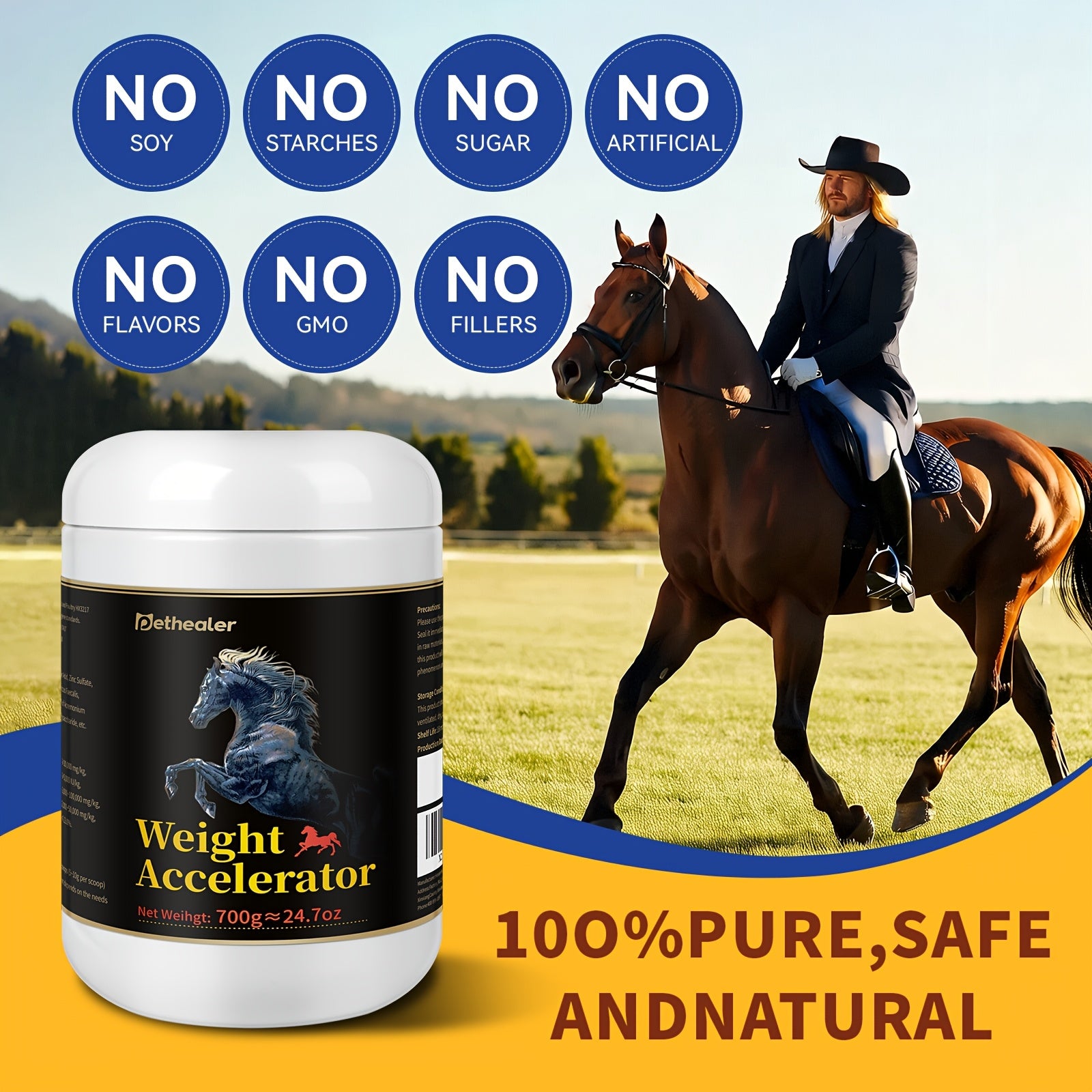 Horse Weight Accelerator, Equine Supplements - Immune And Physical Performance Support Supplements For Horses