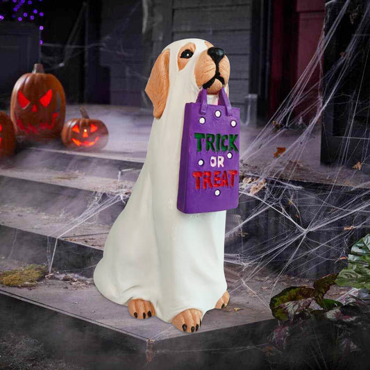 Halloween Golden Retriever Ghost Figurine Ornament