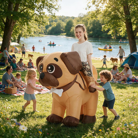 Inflatable Adult Dog Costume - Blow-Up Animal Suit