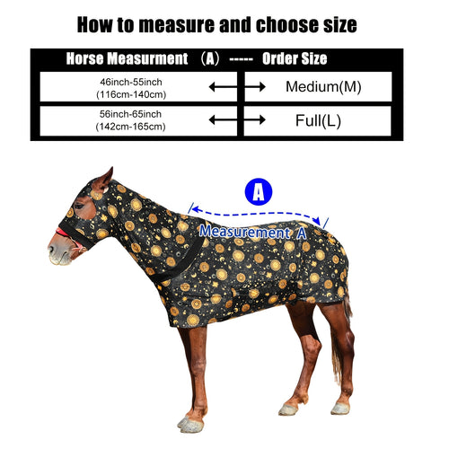 1pc EquiStar Horse Blanket with Neck Cover - Full Body Elastic Thin Polyester Fiber Horse Sheet, All Breed Sizes, Zippered Soft Comfort Protection from Mosquitoes and Flies