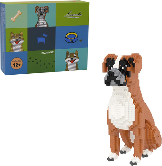 Boxer Dog Micro Building Blocks Set for Kids