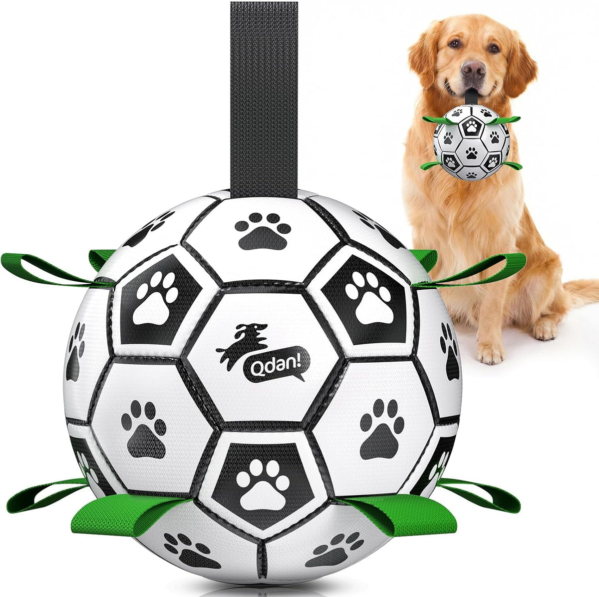 Halloween Dog Toys, Soccer Balls with Straps, 6 Inch Interactive Toys