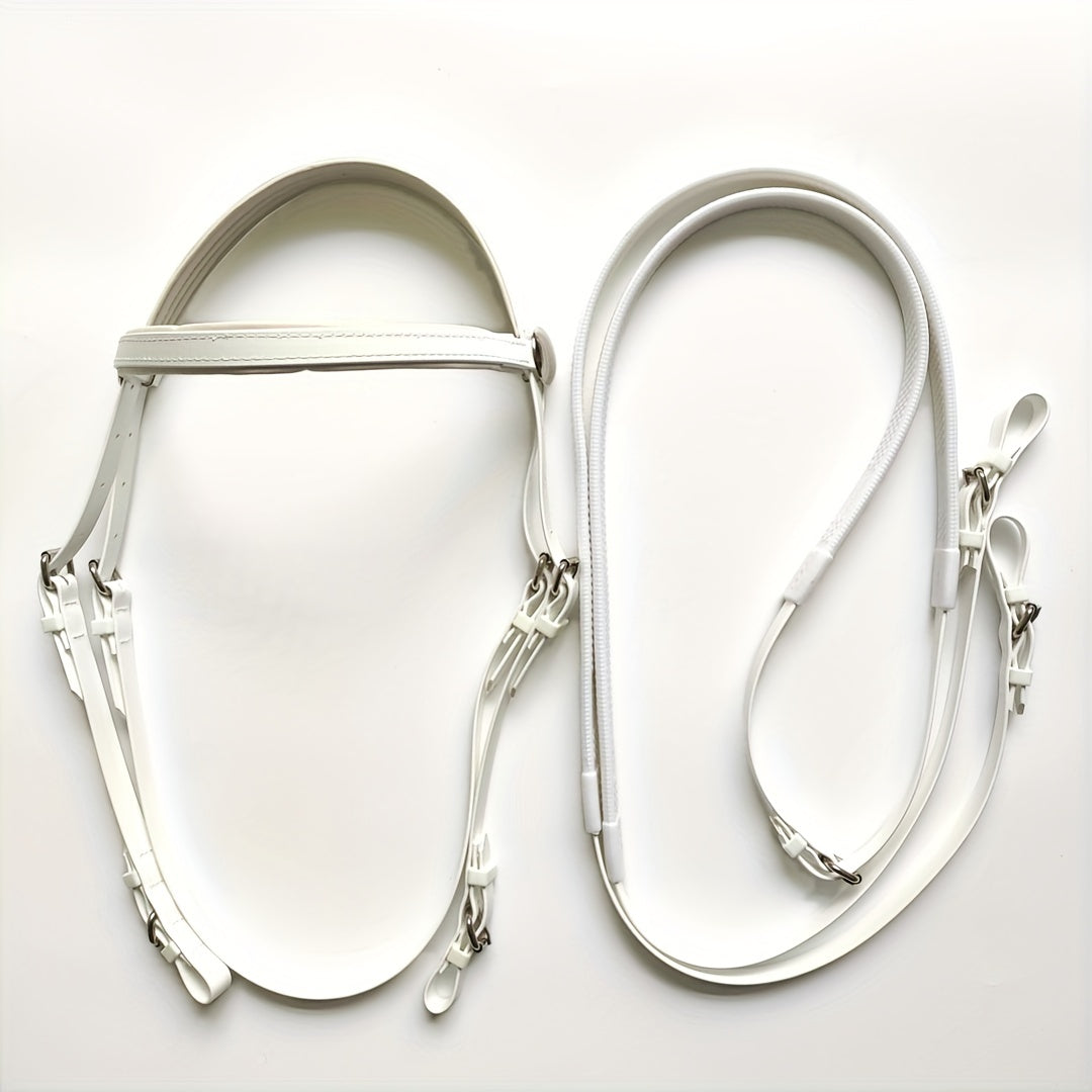 Durable TPU Equestrian Gear Set - Vibrant Colors, Sturdy Halter & Reins with Detachable Nose Cuffs for Horse Lovers