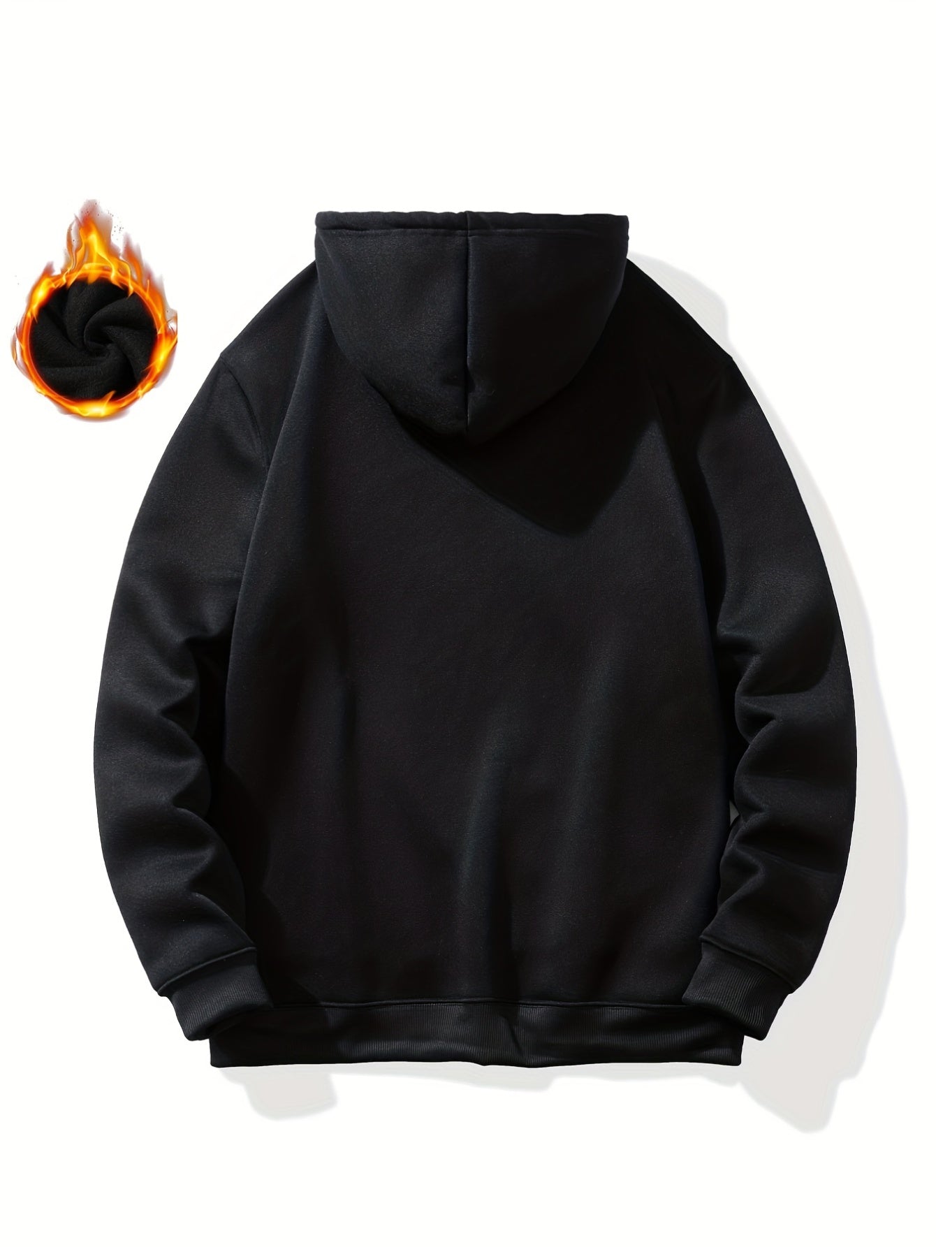Men'S Casual Long Sleeve Hoodie, 100% Polyester Knit Fabric, Winter Warmth with "Hawaii Positive Vibes Optimism" Print, Regular Fit with Slight Stretch, 200gsm - Fashionable Gift for Men
