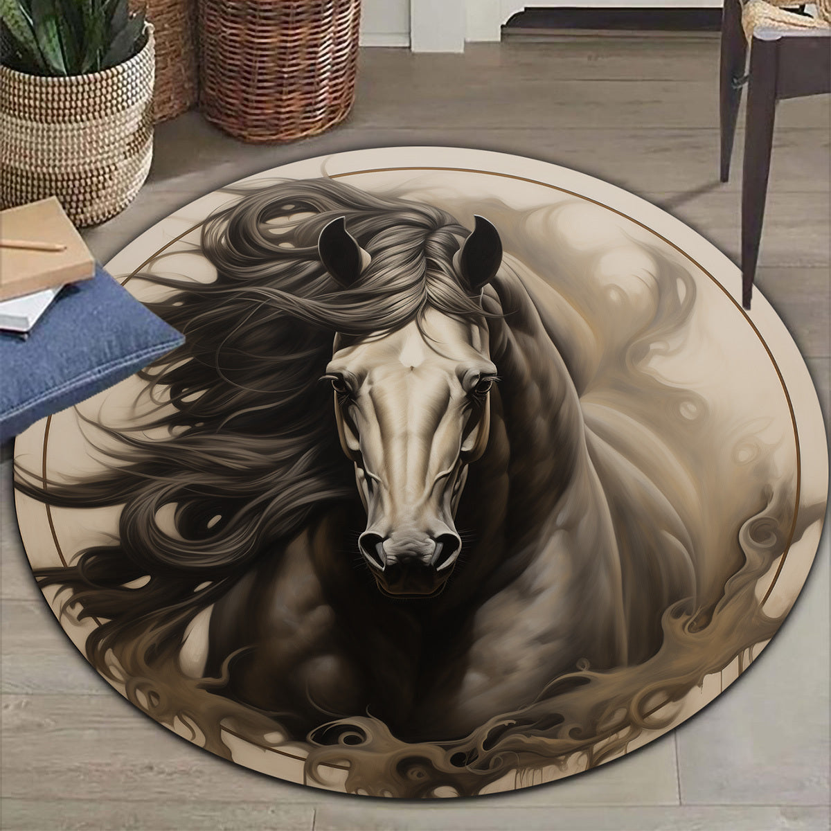 Creative Horse Pattern Carpet, Home Carpet, Soft Carpet For Living Room And Bedroom