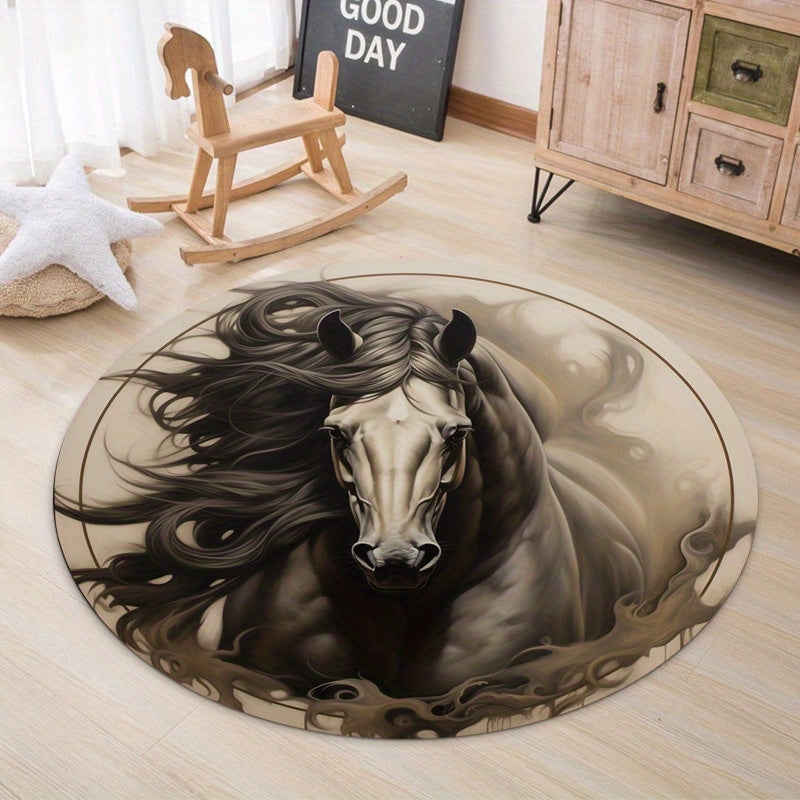 Creative Horse Pattern Carpet, Home Carpet, Soft Carpet For Living Room And Bedroom