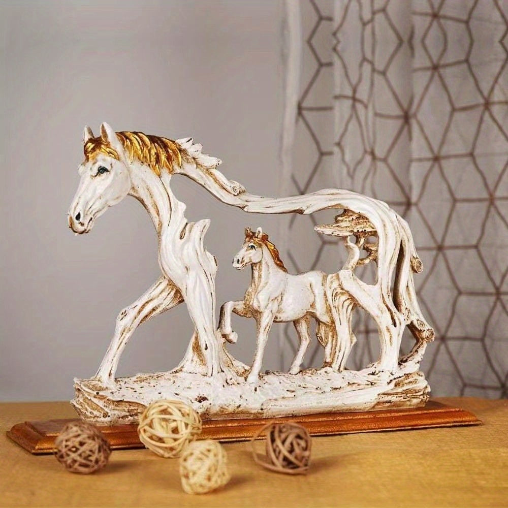 Hollow Feng Shui Horse Resin Decorations Feng Shui Running Horse Flying Horse Statue Resin Crafts Study Decoration