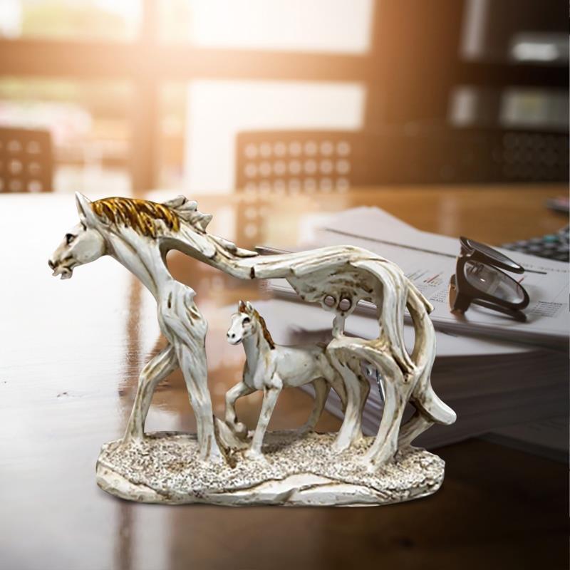 Hollow Feng Shui Horse Resin Decorations Feng Shui Running Horse Flying Horse Statue Resin Crafts Study Decoration