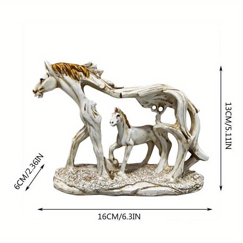 Hollow Feng Shui Horse Resin Decorations Feng Shui Running Horse Flying Horse Statue Resin Crafts Study Decoration