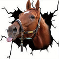 Durable PET Horse Head Wall Decal - Perfect for Motorcycles, Cars, Windows & Home Decor