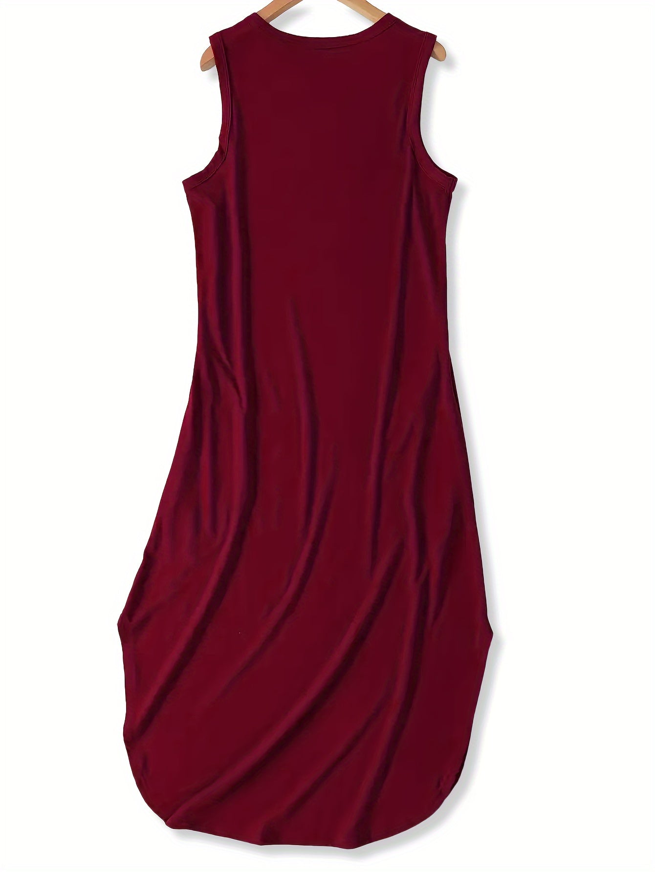 Horse Print Tank Dress, Casual Crew Neck Sleeveless Dress For Summer, Women's Clothing