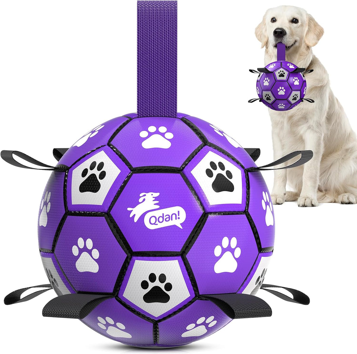 Halloween Dog Toys, Soccer Balls with Straps, 6 Inch Interactive Toys
