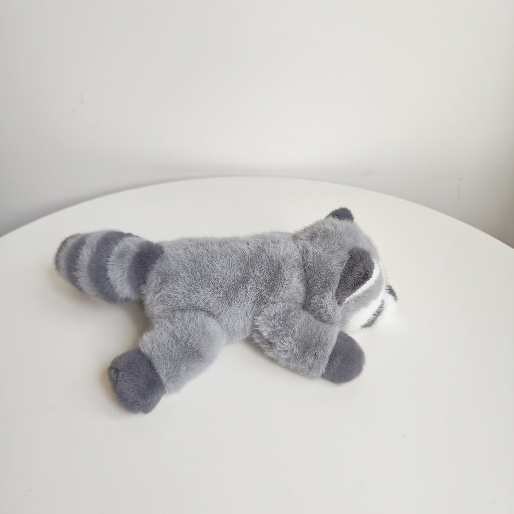 1pc Grey Raccoon Plush Doll, Soft Synthetic Stuffed Animal, Collectible Lesser Panda Plushie, Ideal for Wedding, Christmas, Halloween Decor, Room Decoration, Perfect Gift for Friends