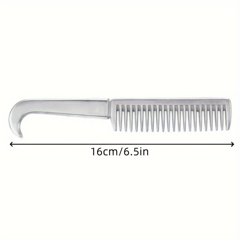 1pc Metal Horse Comb, Combing Horse Temples And Horse Tails - To Prevent Tangling, Durable Metal Pet Comb, Horse Hair Comb - For Horse Owners - Suitable for Daily Grooming - Perfect Gift for Equestrian Enthusiasts