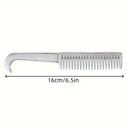 1pc Metal Horse Comb, Combing Horse Temples And Horse Tails - To Prevent Tangling, Durable Metal Pet Comb, Horse Hair Comb - For Horse Owners - Suitable for Daily Grooming - Perfect Gift for Equestrian Enthusiasts