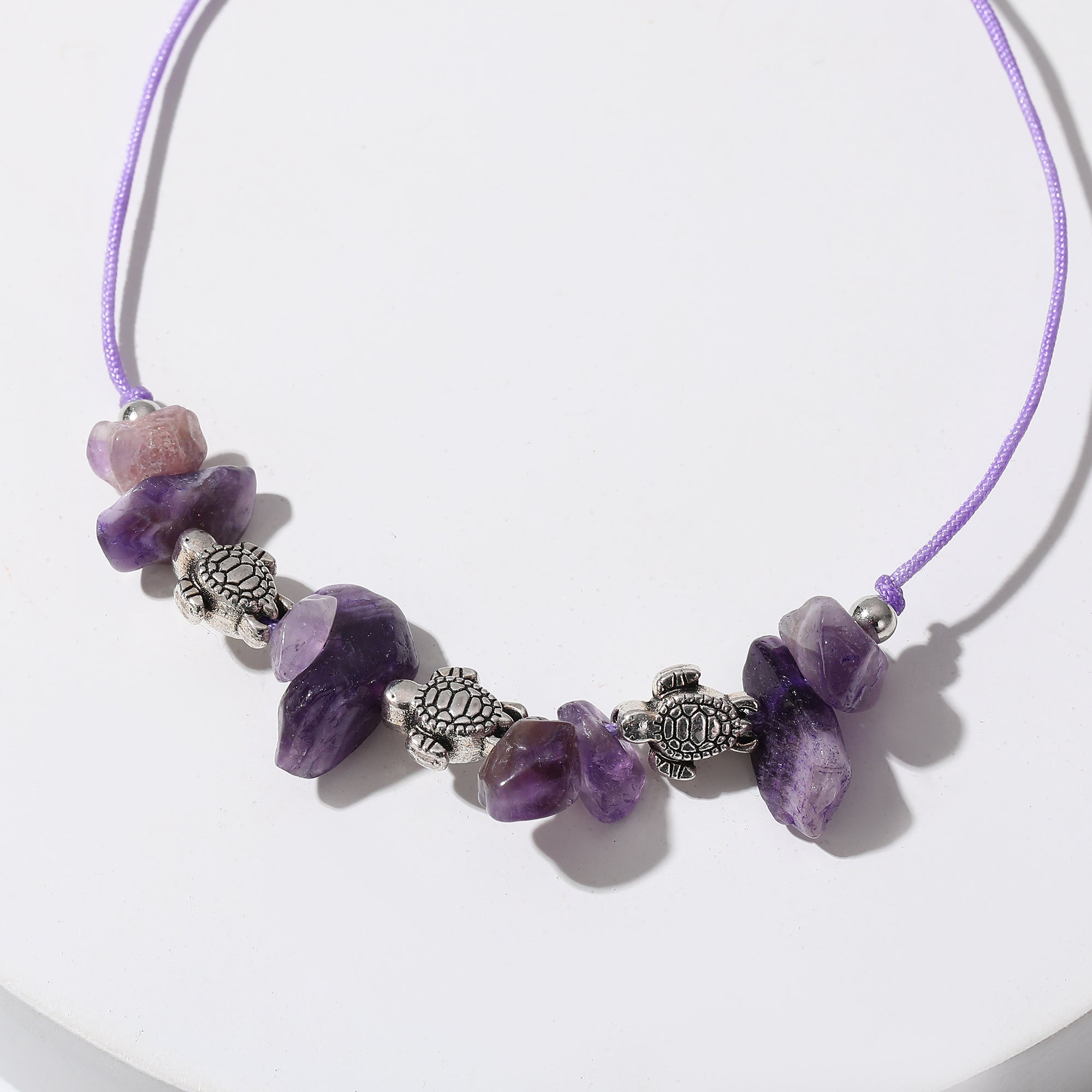 Valentine Mother’s Day Party Gift Assorted Adjustable string Bracelet with silvery small Turtles and stones