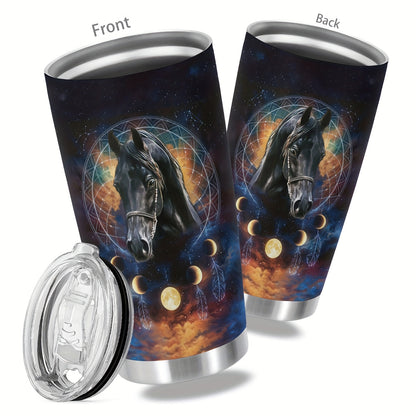 Horse Print Stainless Steel Tumbler