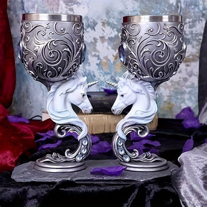 Black Cat Goblet, Mythical Retro European Style Medieval Couple Red Wine Goblet