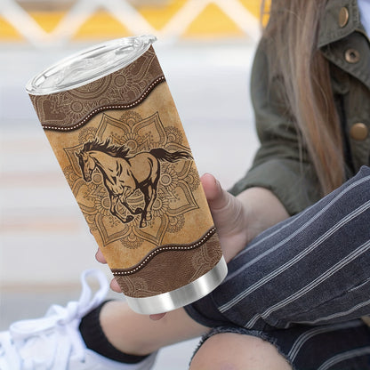 Horse Print Stainless Steel Tumbler