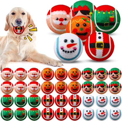 6 Pcs Halloween Dog Toys Bulk, 2.5 Inch Squeaky Tennis Balls Gifts