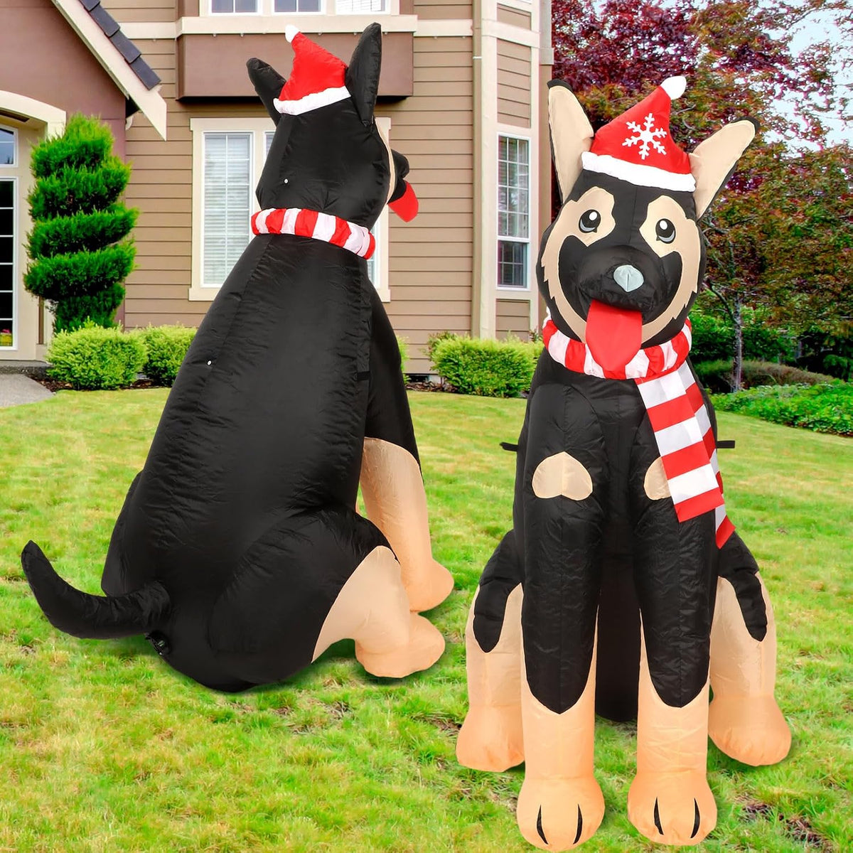5-Foot Inflatable German Shepherd Holiday Decoration