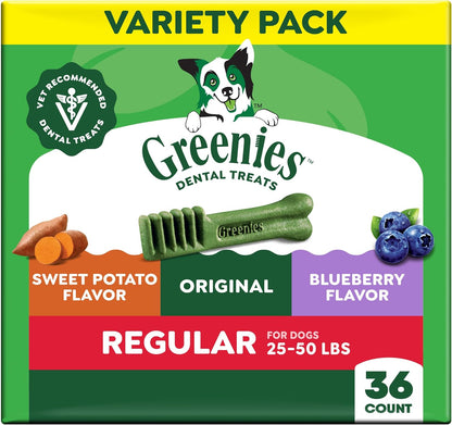Regular Natural Dental Dog Treats, Pumpkin Spice Flavor, 12 Count