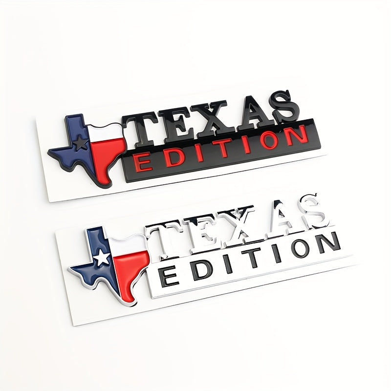 [Modified Texas Lone Star Emblem] A Unique ABS Material Car Emblem, TEXAS Lone Star Modified Car Emblem, Beautiful And Practical Trunk Badge - Leaf Plate Emblem - Side Plate Sticker