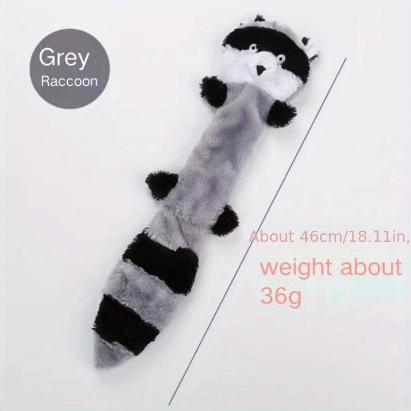 1pc Squeaky Plush Dog Toy, Fox/Raccoon/Squirrel Shaped Toy Dog Chew Toy Molar Toy For Medium Dogs