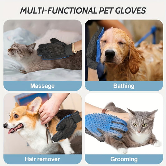 Pet Grooming Bathing Washing Hair Remover Glove