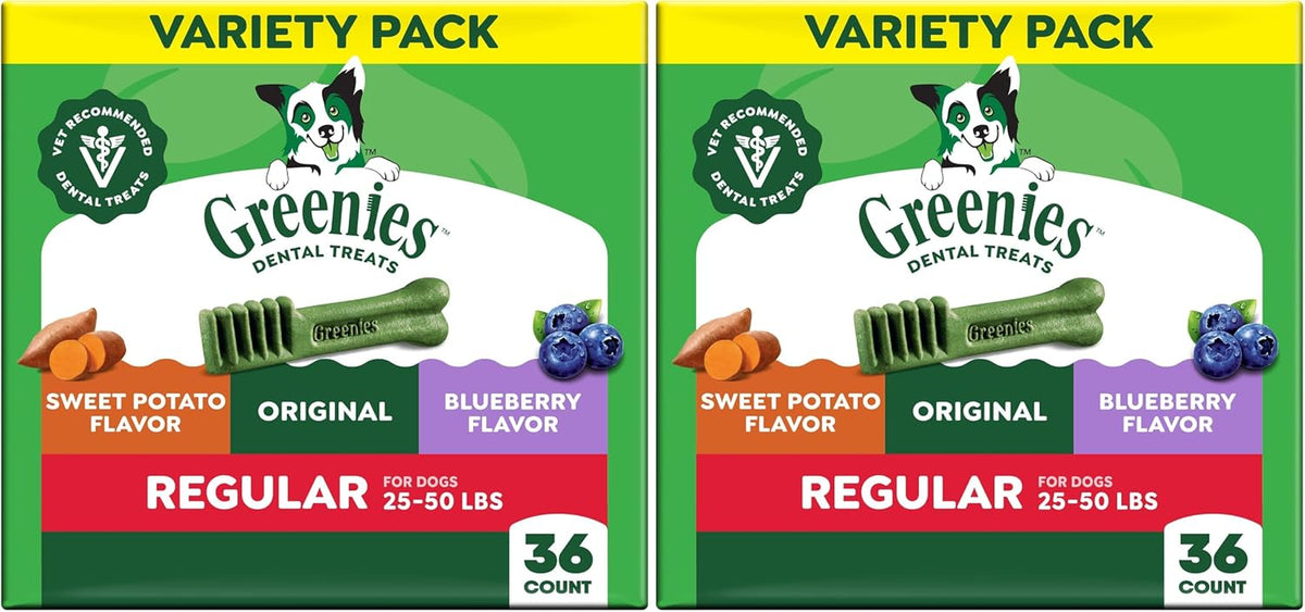 Regular Natural Dental Dog Treats, Pumpkin Spice Flavor, 12 Count