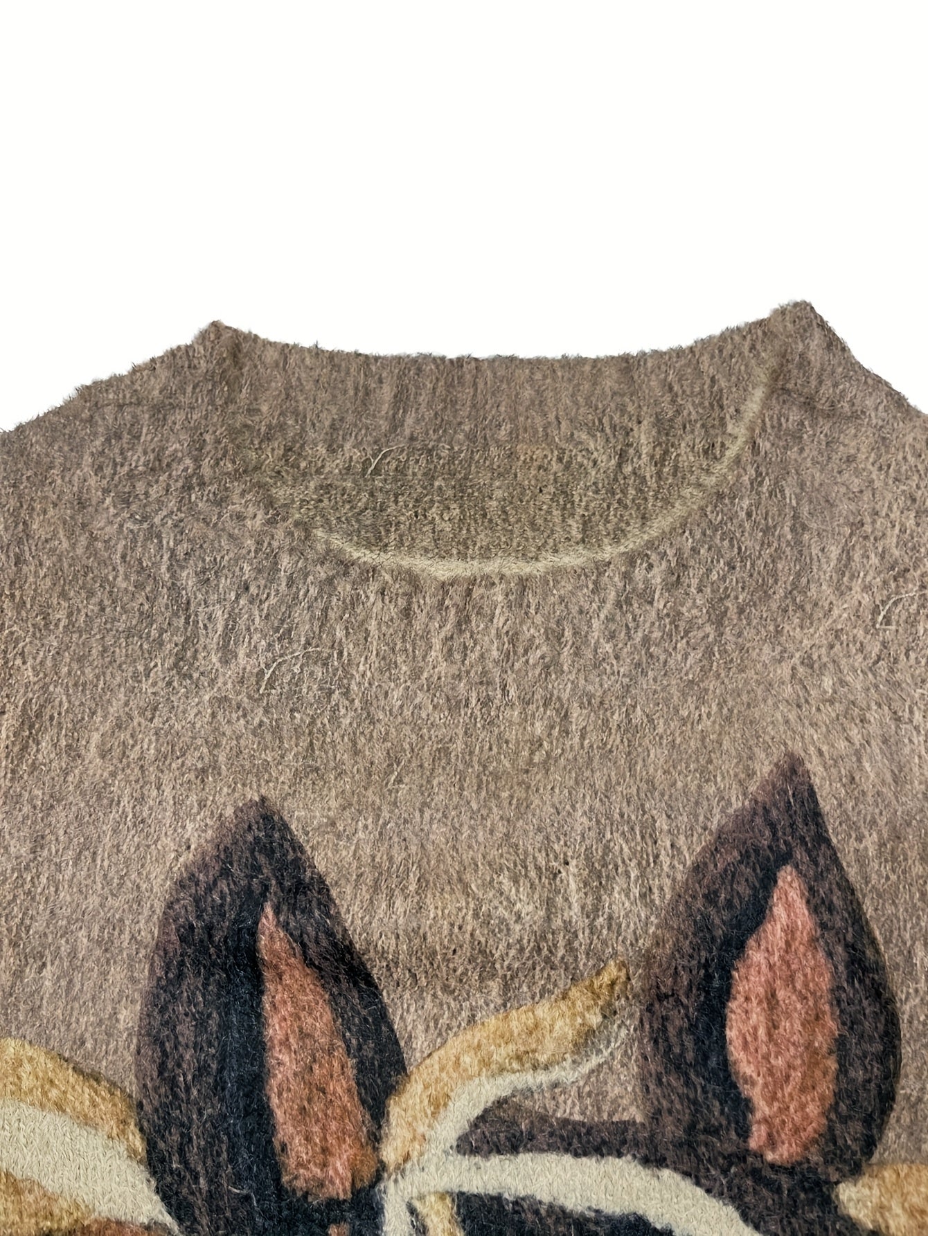 [All-Over Print] [Thick] [Sweater] All-Over Print Horse Pattern Thick, Casual Crew Neck Long Sleeve Sweater, Women's Clothing