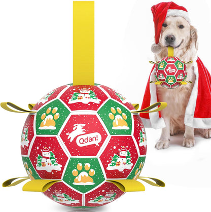 Halloween Dog Toys, Soccer Balls with Straps, 6 Inch Interactive Toys