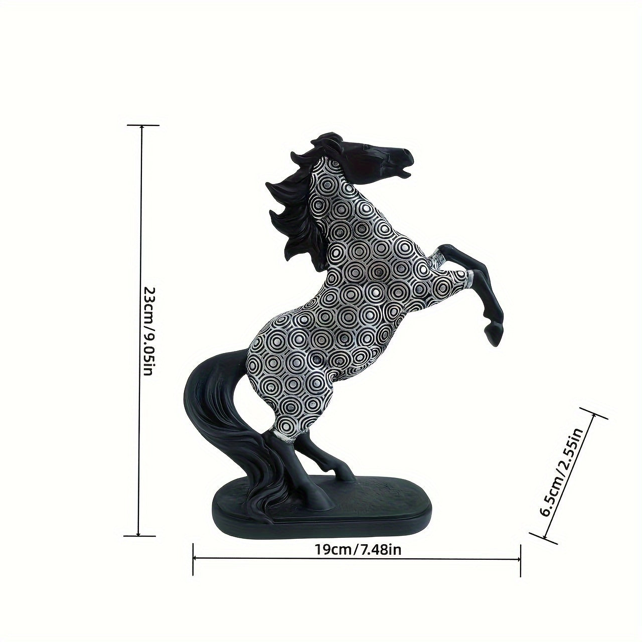 Elegant Resin Horse Statue - Versatile Decor For Living Room, Bedroom, Office Desk & More - Perfect For Home, Hotel Lobby & Special Occasions