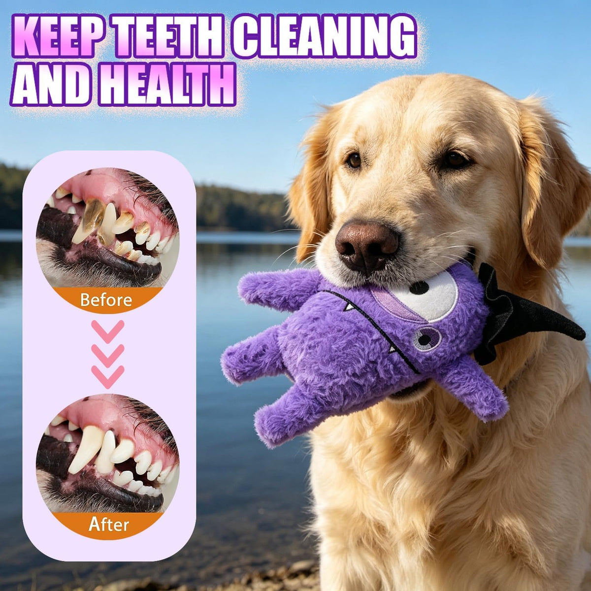 Monster Dog Halloween Toy for Gifts, Stuffed Dog Plush Toy