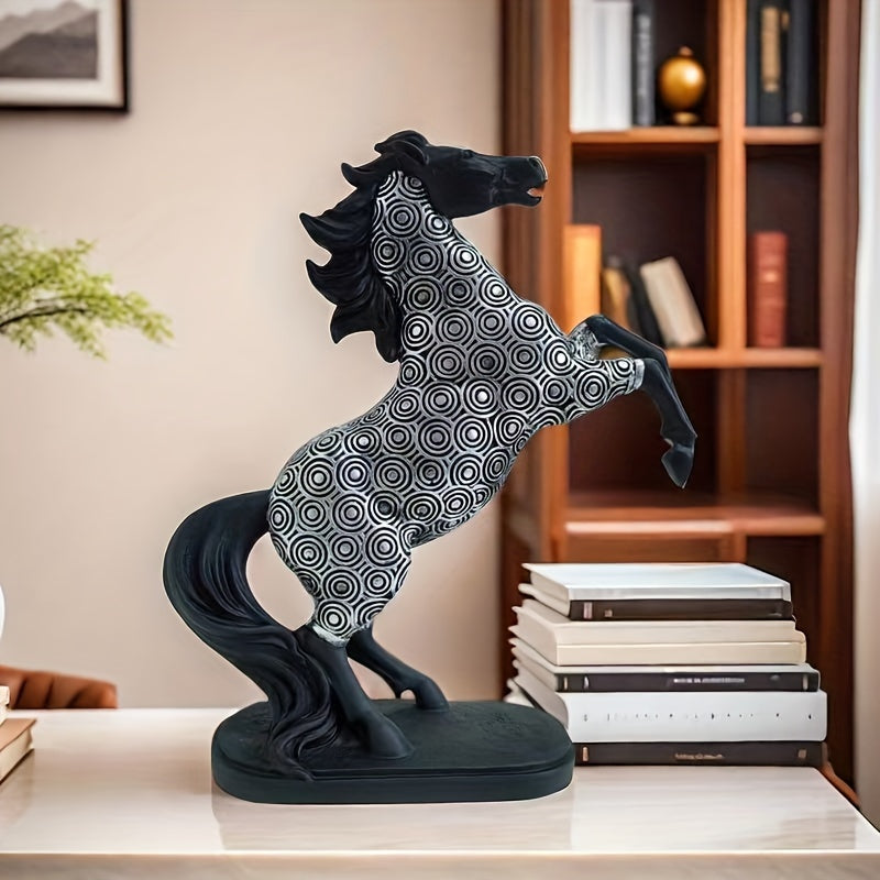 Elegant Resin Horse Statue - Versatile Decor For Living Room, Bedroom, Office Desk & More - Perfect For Home, Hotel Lobby & Special Occasions