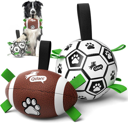 Halloween Dog Toys, Soccer Balls with Straps, 6 Inch Interactive Toys