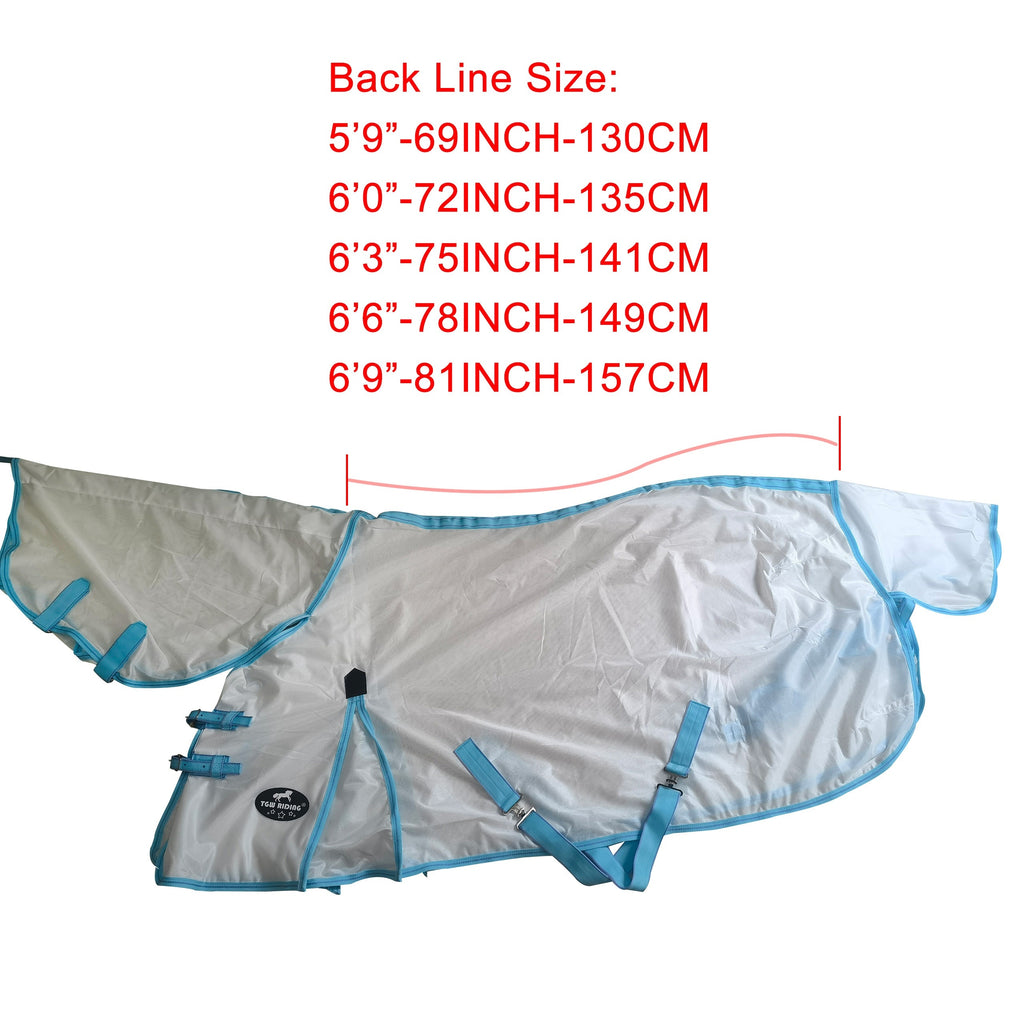 UV Protection Horse Sheet with Neck Cover - Summer Mesh for Large Horses