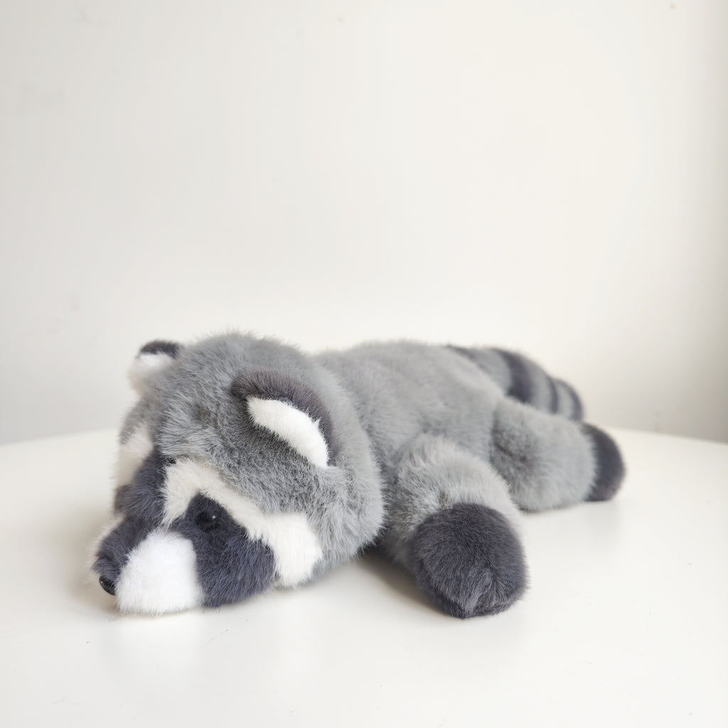 1pc Grey Raccoon Plush Doll, Soft Synthetic Stuffed Animal, Collectible Lesser Panda Plushie, Ideal for Wedding, Christmas, Halloween Decor, Room Decoration, Perfect Gift for Friends